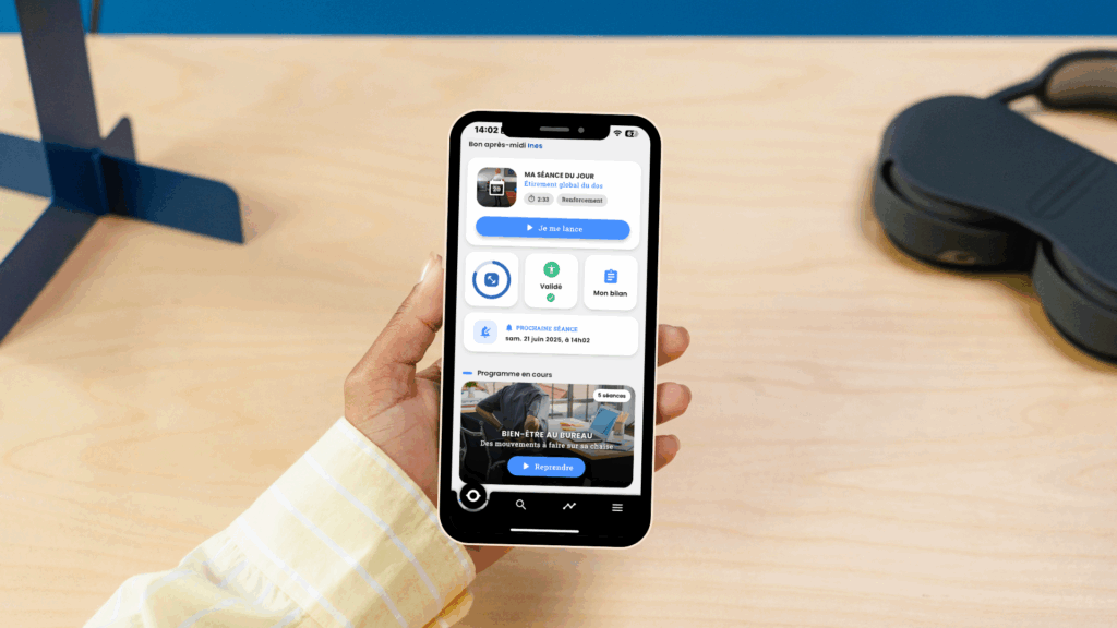 Visuel de l'application Doado au bureau