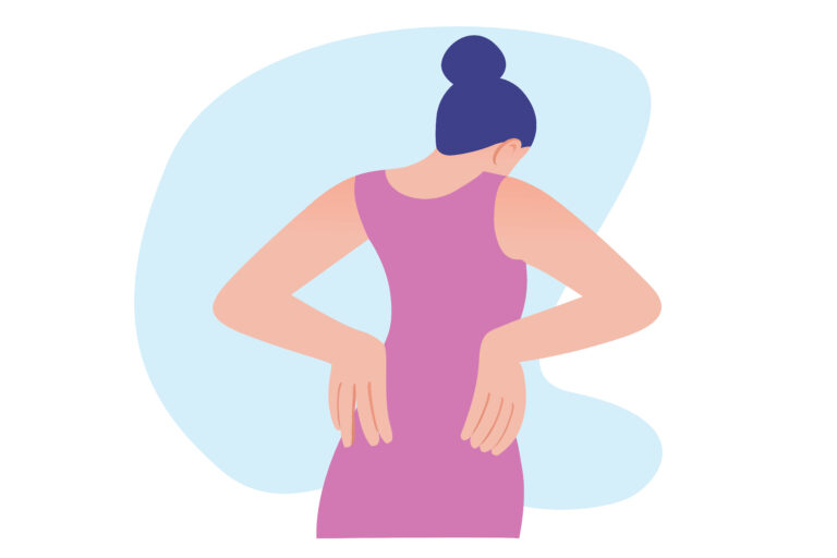 Back pain caused by office syndrome