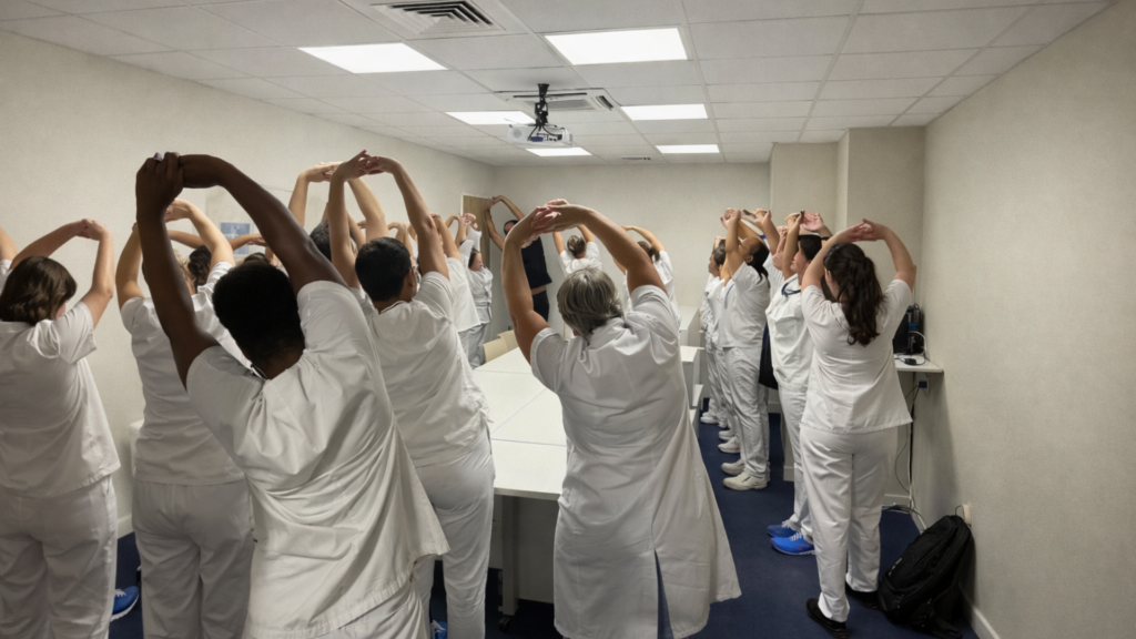 Séance Doado avec un kiné dans un hôpital