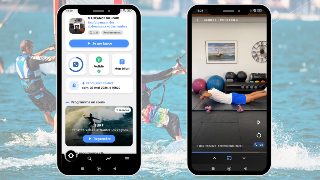 Kitesurf : utilisation programme Doado