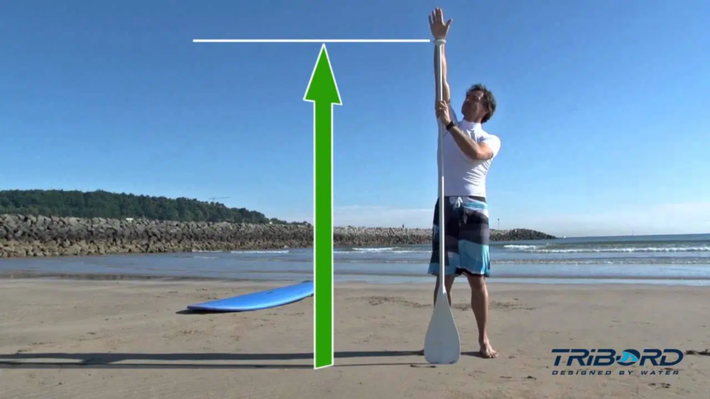 Paddle et mesure de la pagaie