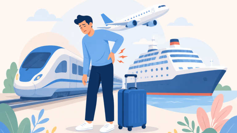 mal de dos en voyage