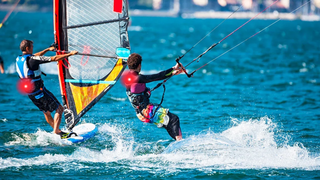 Kitesurf et planche à voile : douleurs